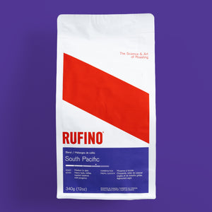 RUFINO South Pacific medium to dark roast coffee